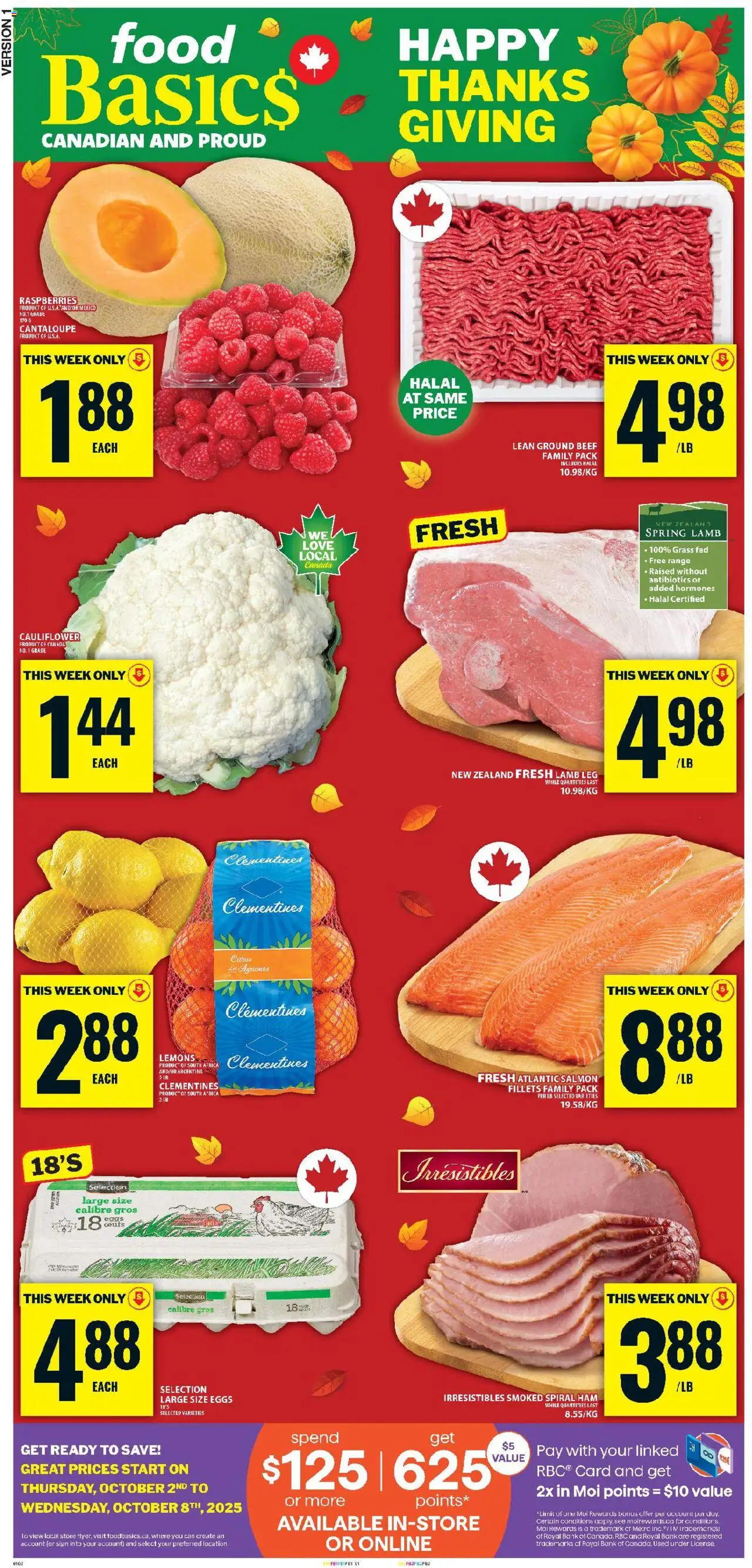 Food Basics flyer valid from Oct 02, 2025 - page number 1