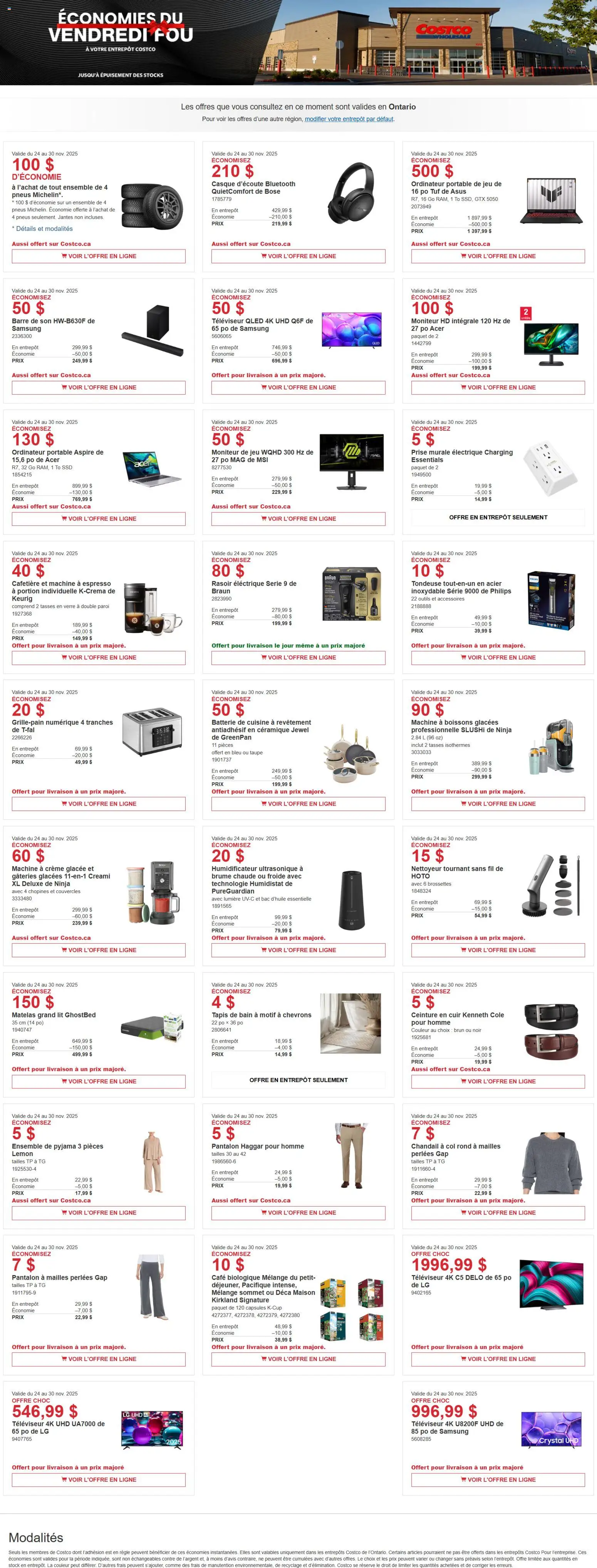 Preview of leaflet Black Friday Circulaire from shop Costco is valid from Nov 24, 2025