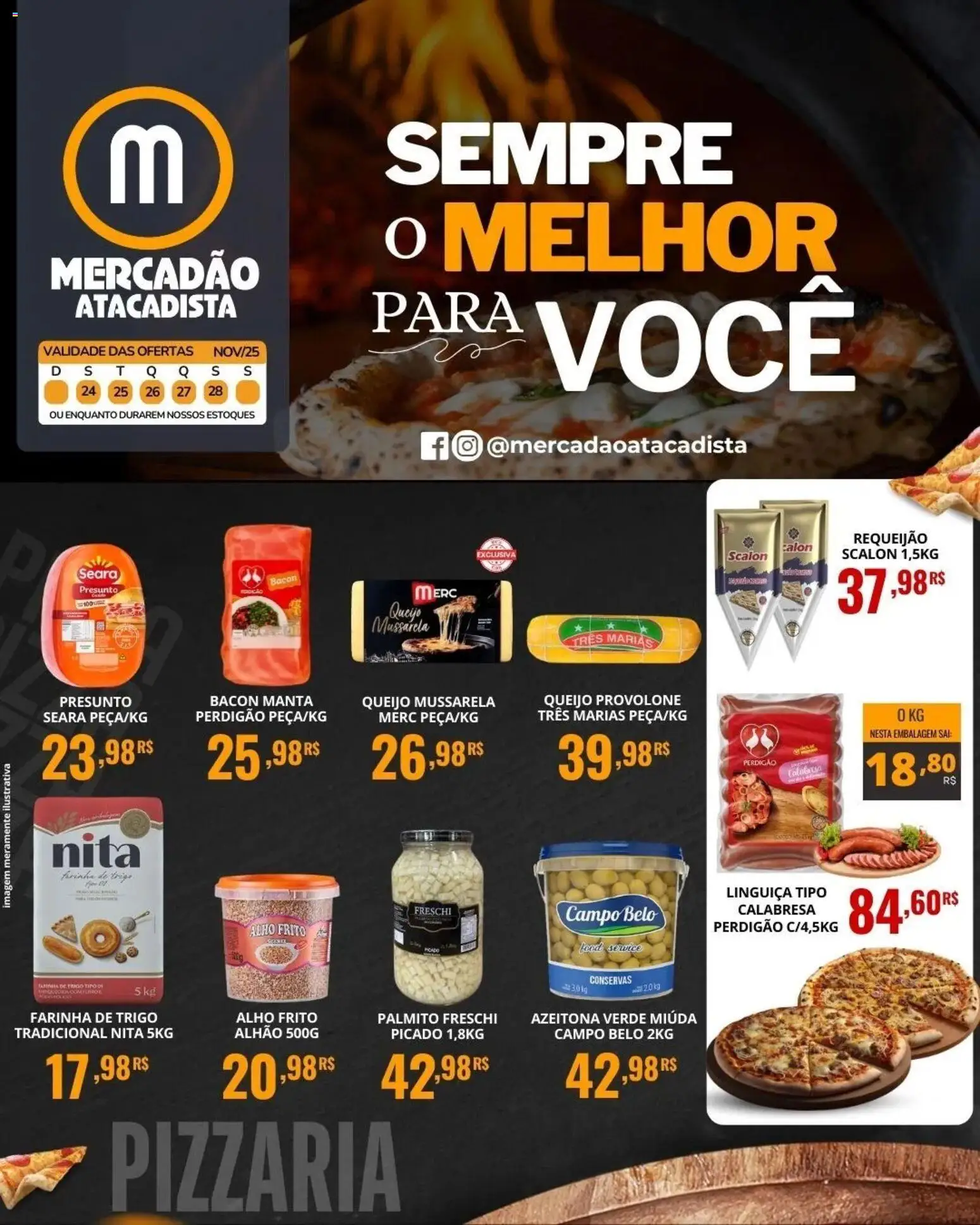 Pré-Visualização do folheto "Ofertas da semana" da loja Mercadão Atacadista válido a partir de 24/11/2025