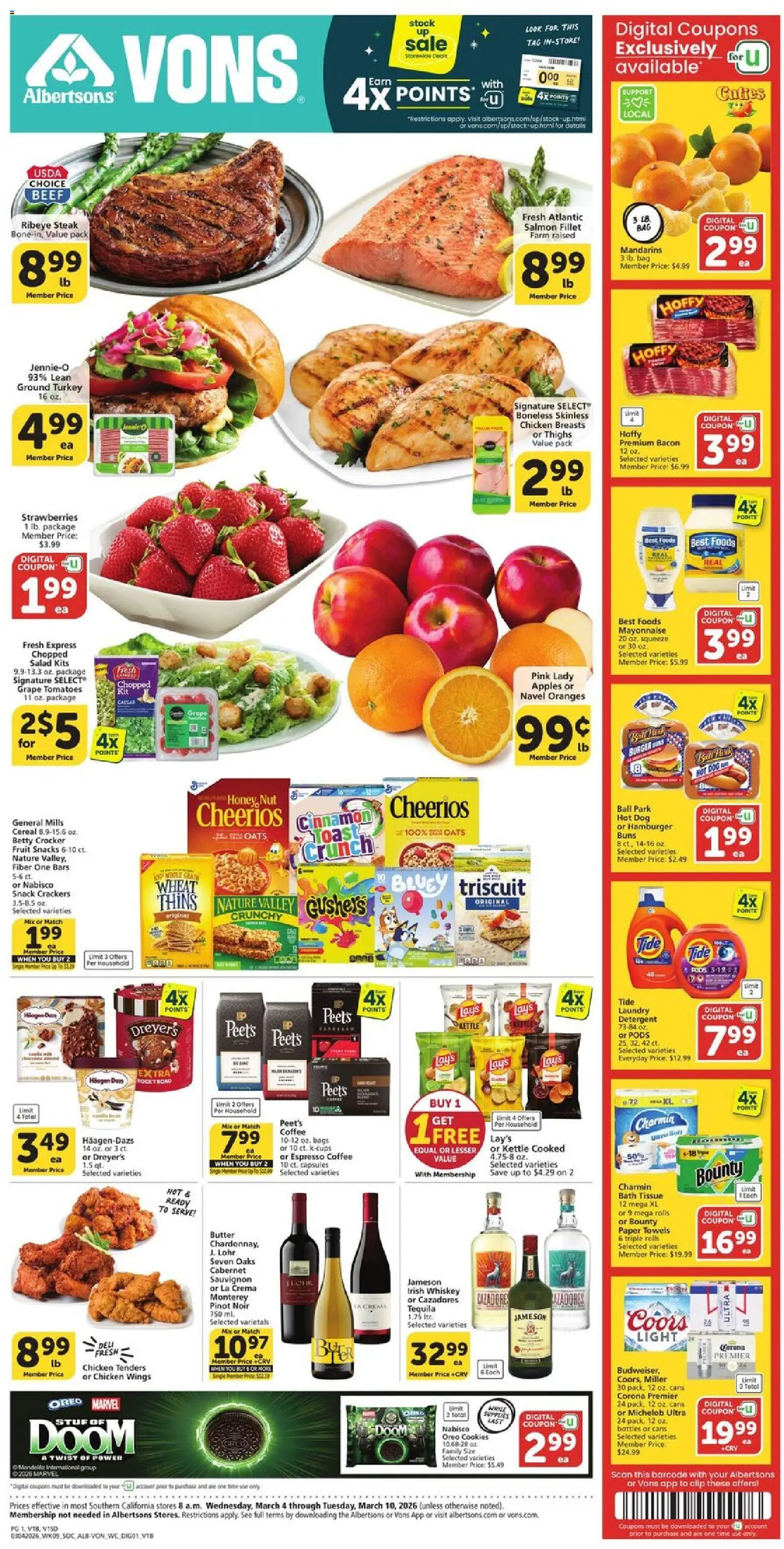 Ad Preview of Vons Vons Weekly Ad from 03/04/2026