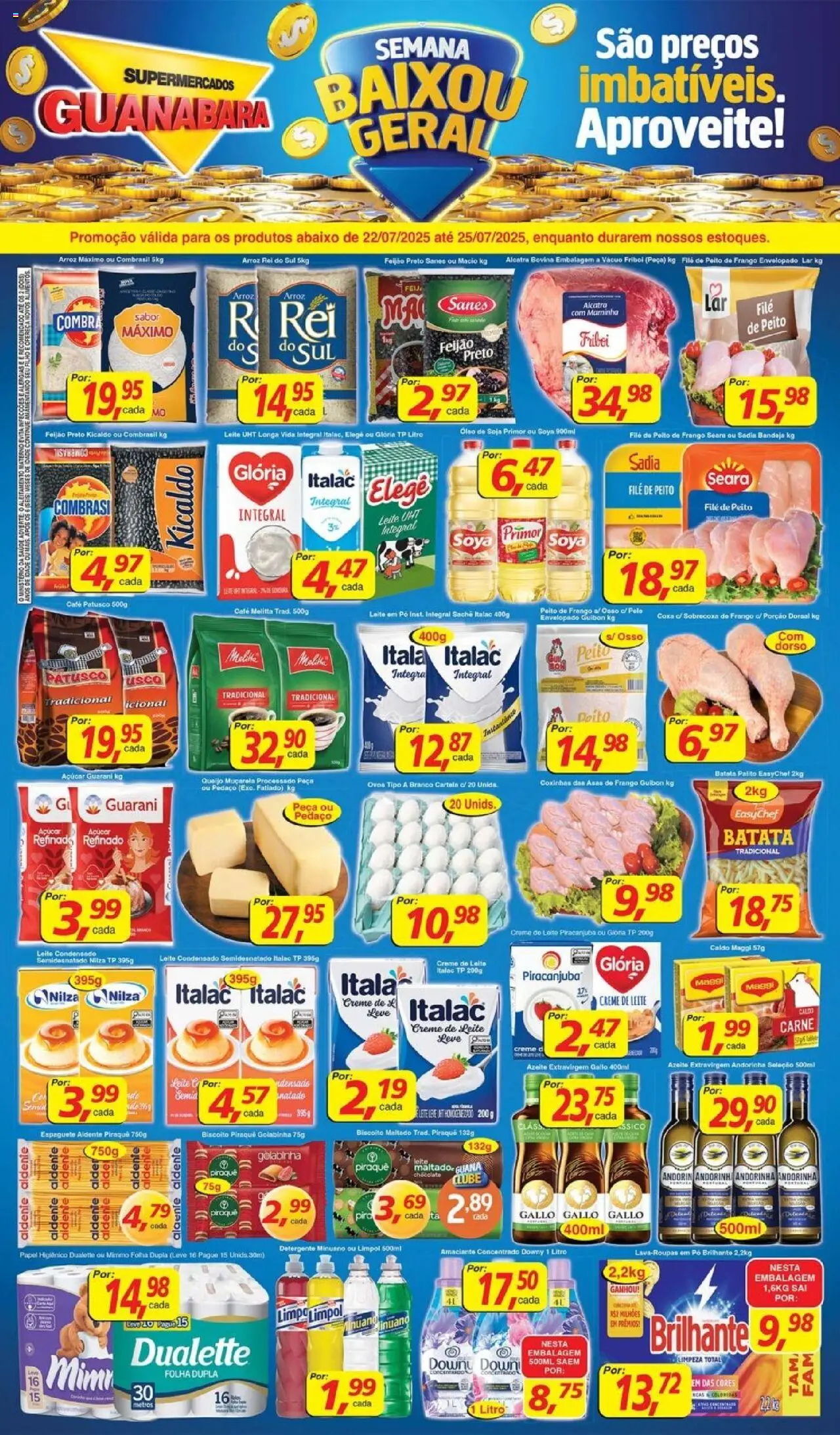 Supermercados Guanabara folheto "Encarte" válido a partir de 22/07/2025 - número de página 1