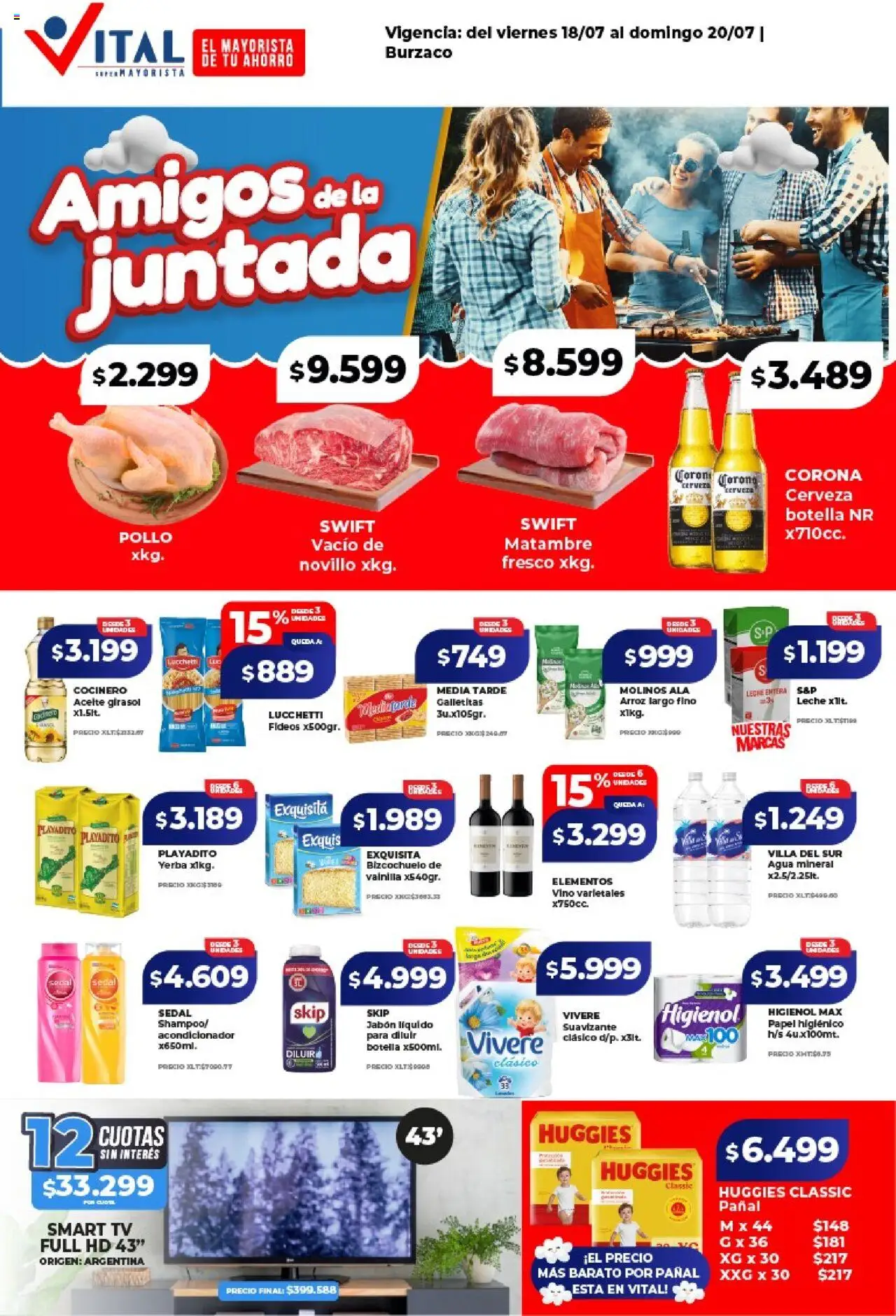 Vital Ofertas fin de semana - Burzaco del 18/07/2025 >> Catálogo