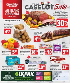Un aperçu du dépliant Weekly flyer / circulaire du magasin Quality Foods est valide à partir 15 janv. 2026