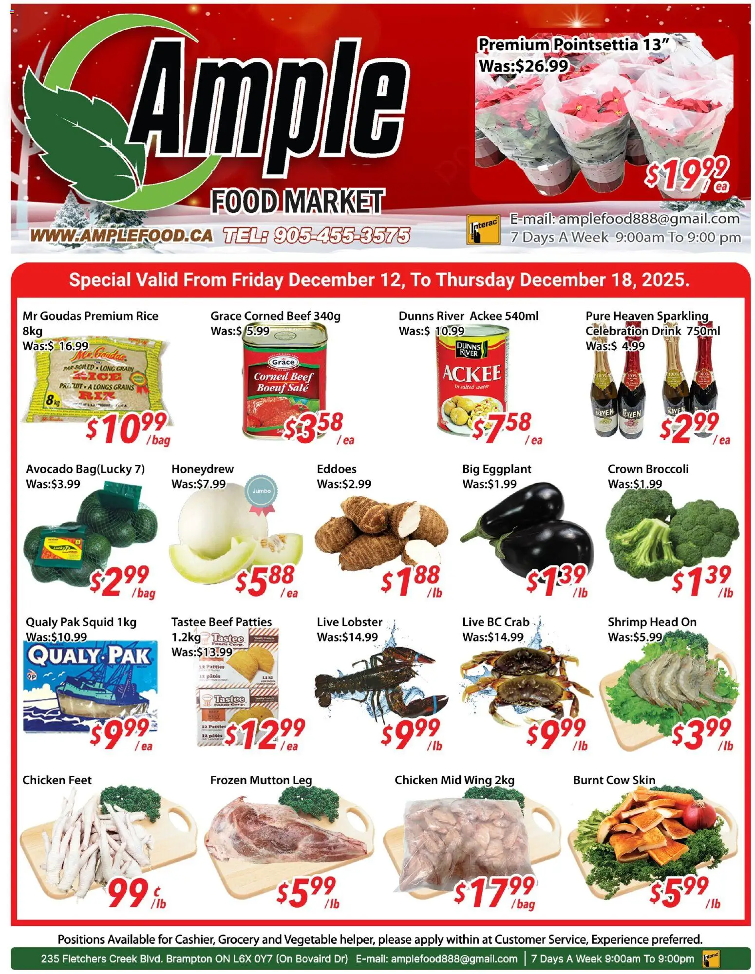 Preview of leaflet Weekly flyer / circulaire from shop Ample Food Market is valid from Dec 12, 2025