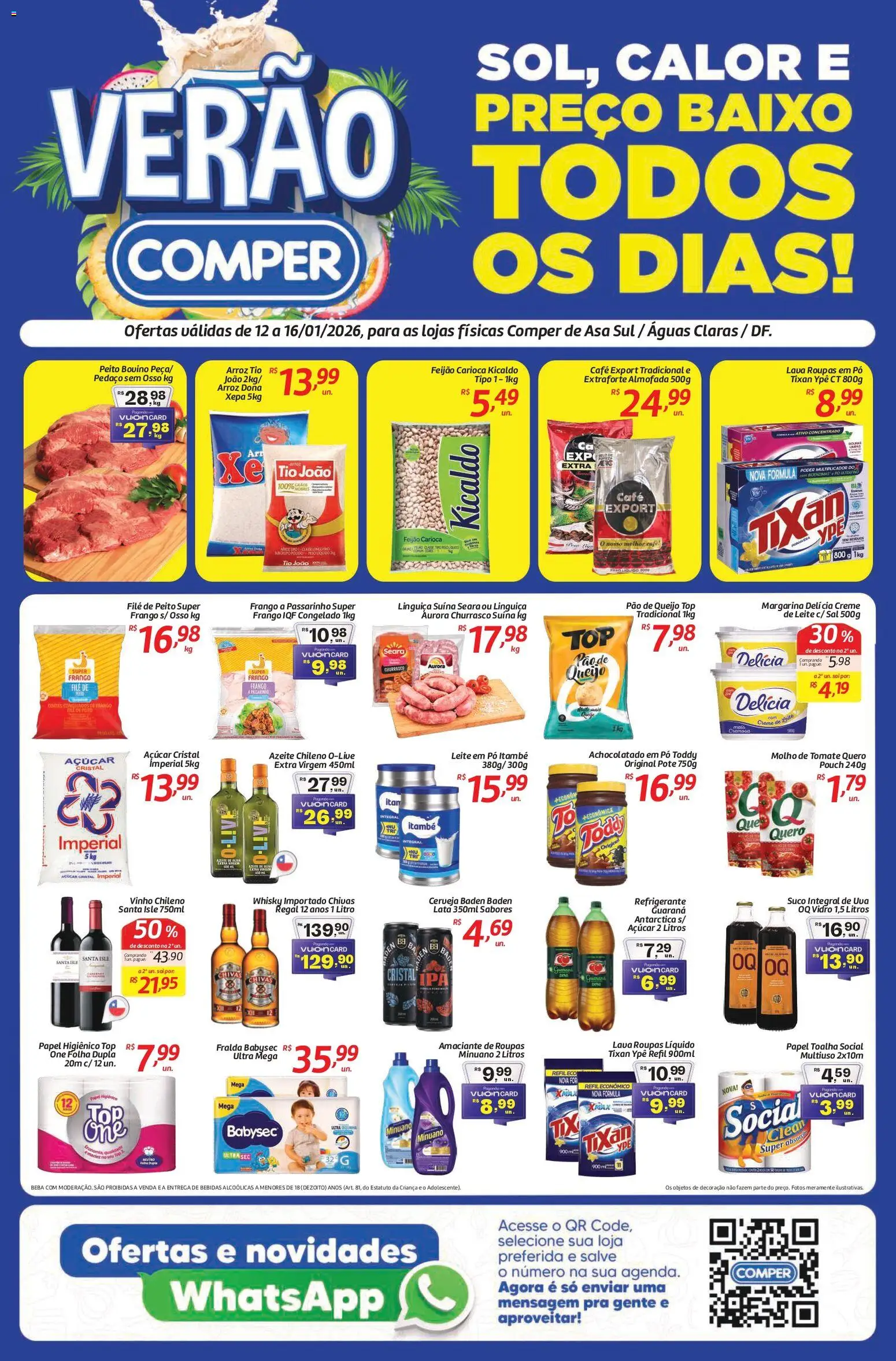 Pré-Visualização do folheto "Ofertas da semana" da loja Comper válido a partir de 12/01/2026