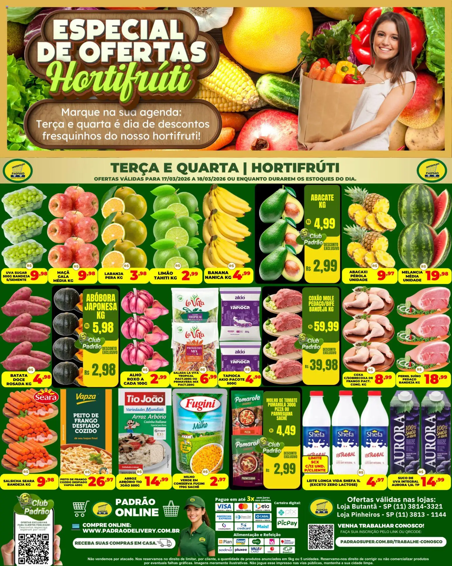 Pré-Visualização do folheto "Supermercado Padrão ofertas Hortifruti" da loja Supermercado Padrão válido a partir de 17/03/2026