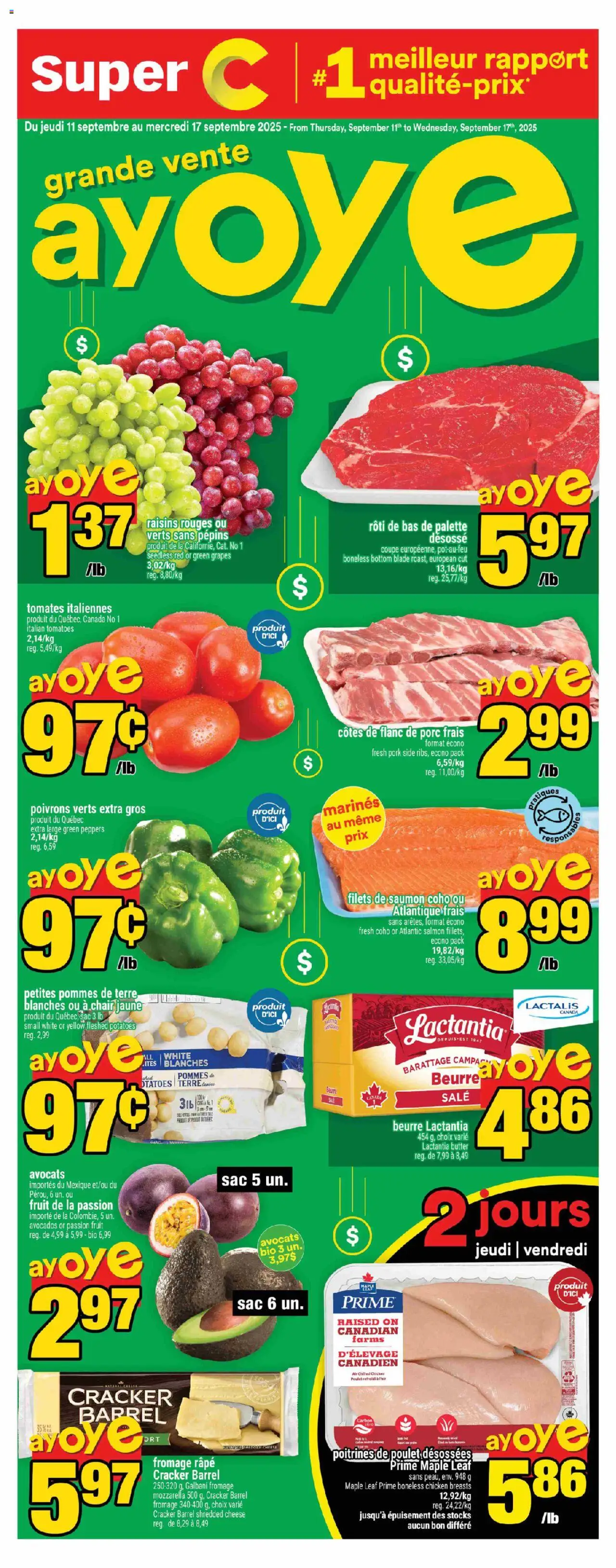 Super C flyer valid from Sep 11, 2025 - page number 1
