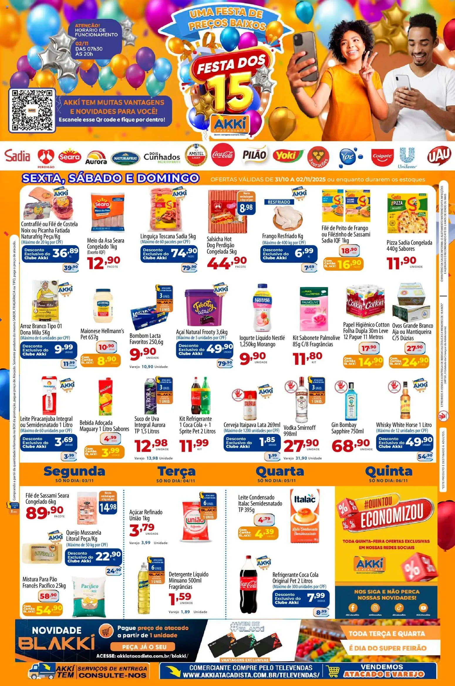 Pré-Visualização do folheto "Ofertas da semana" da loja Akki Atacadista válido a partir de 31/10/2025