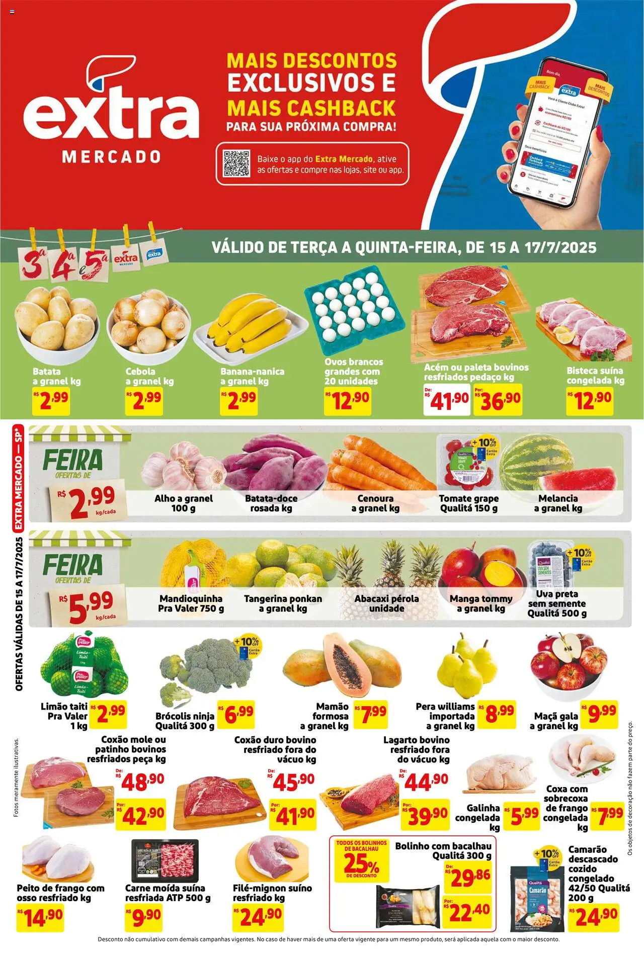 Extra folheto "Ofertas de Mercado Terça e Quinta" válido a partir de 15/07/2025 - número de página 1