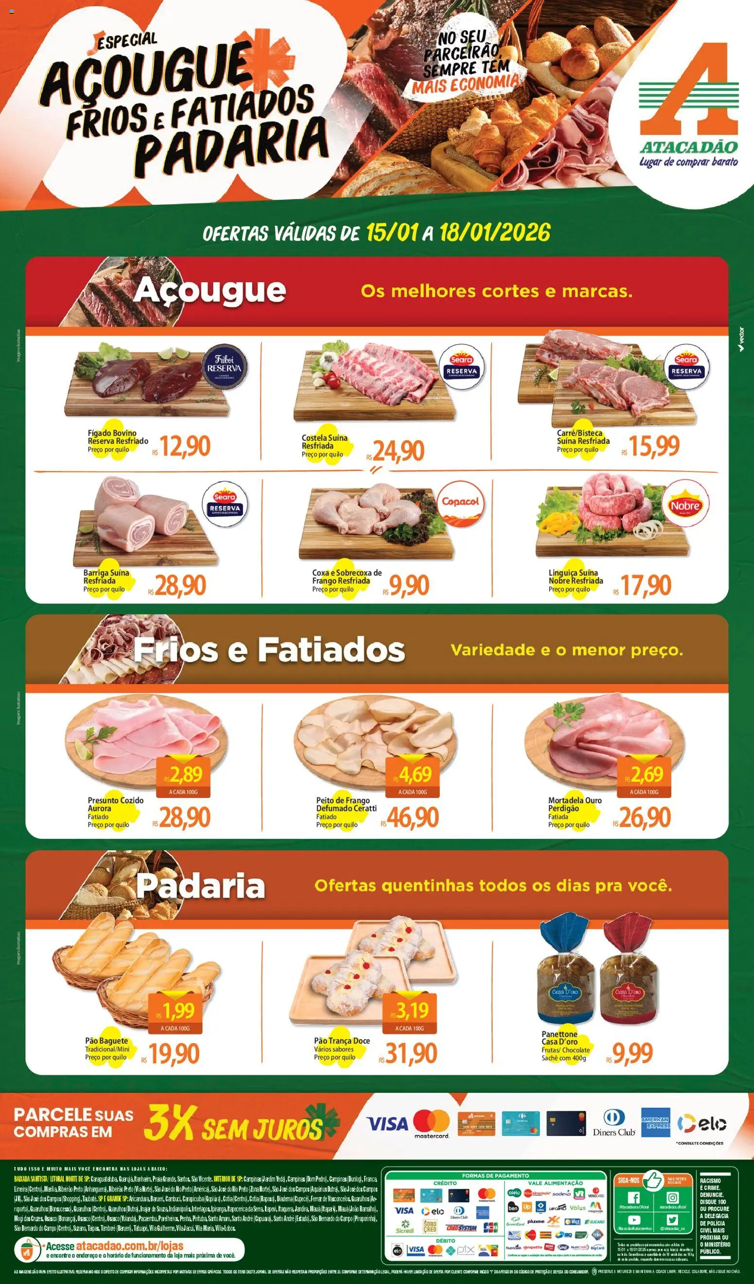 Pré-Visualização do folheto "Ofertas - SP" da loja Atacadão válido a partir de 15/01/2026