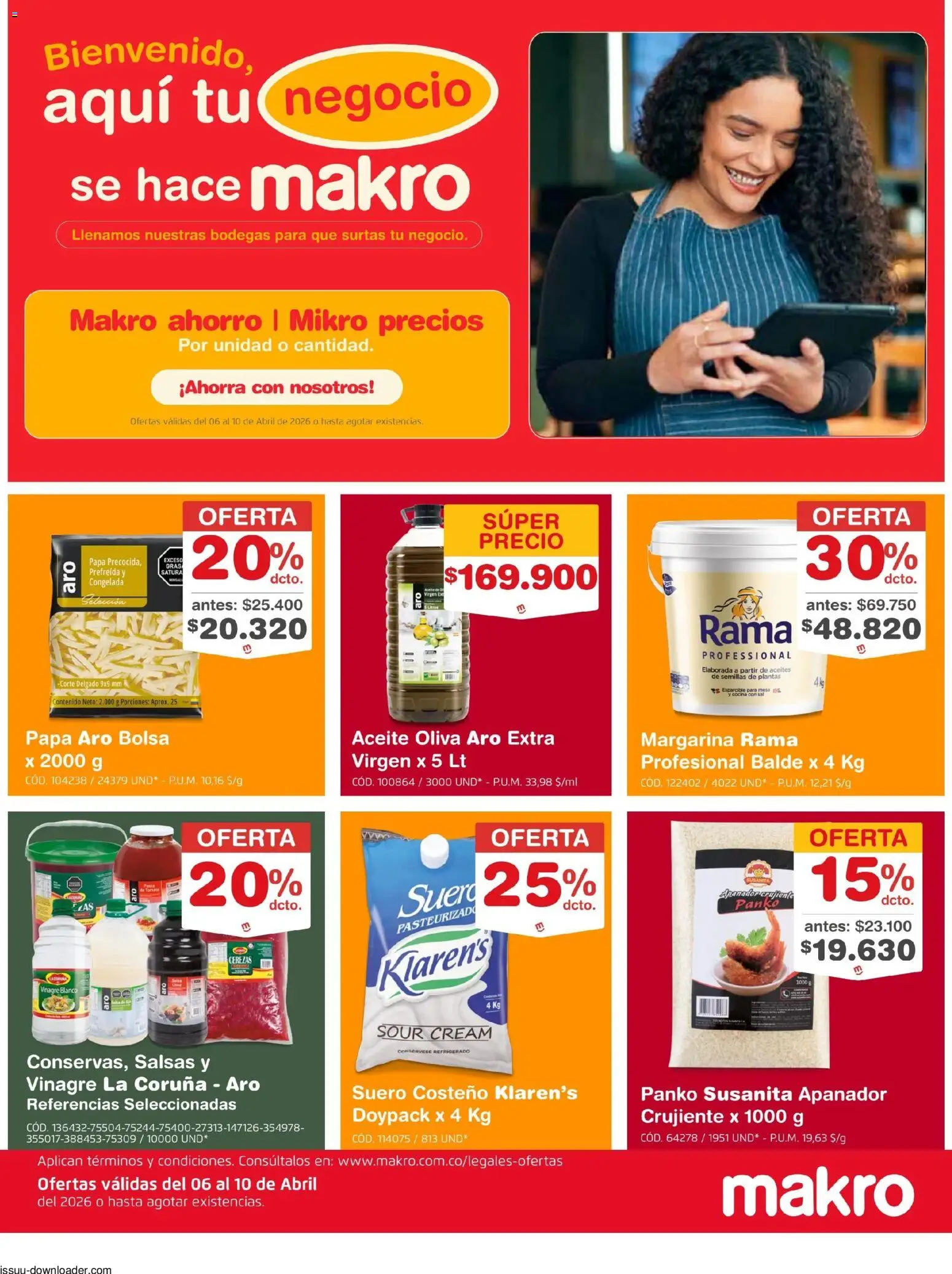  Vista previa del prospecto Makro catálogo del almacen Makro válida del 06/04/2026 al 10/04/2026 - Papa, Cocina, Mesa, Cerezas, Sal, Vinagre, Oliva, Vinagre blanco