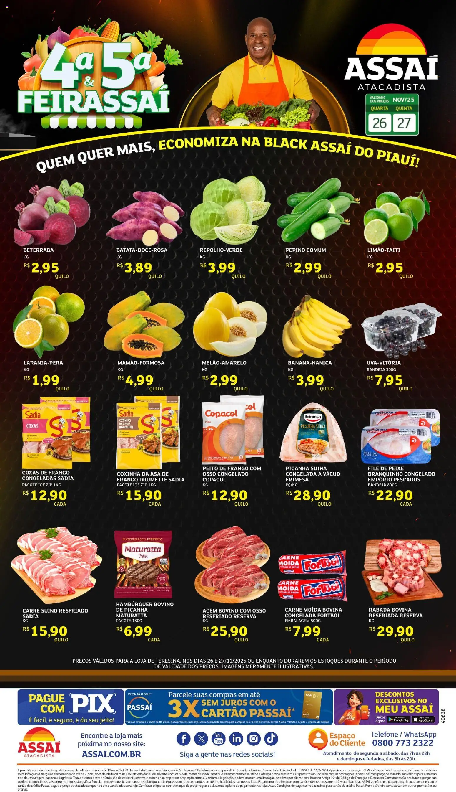 Pré-Visualização do folheto "Encarte - PI" da loja Assaí Atacadista válido a partir de 27/11/2025