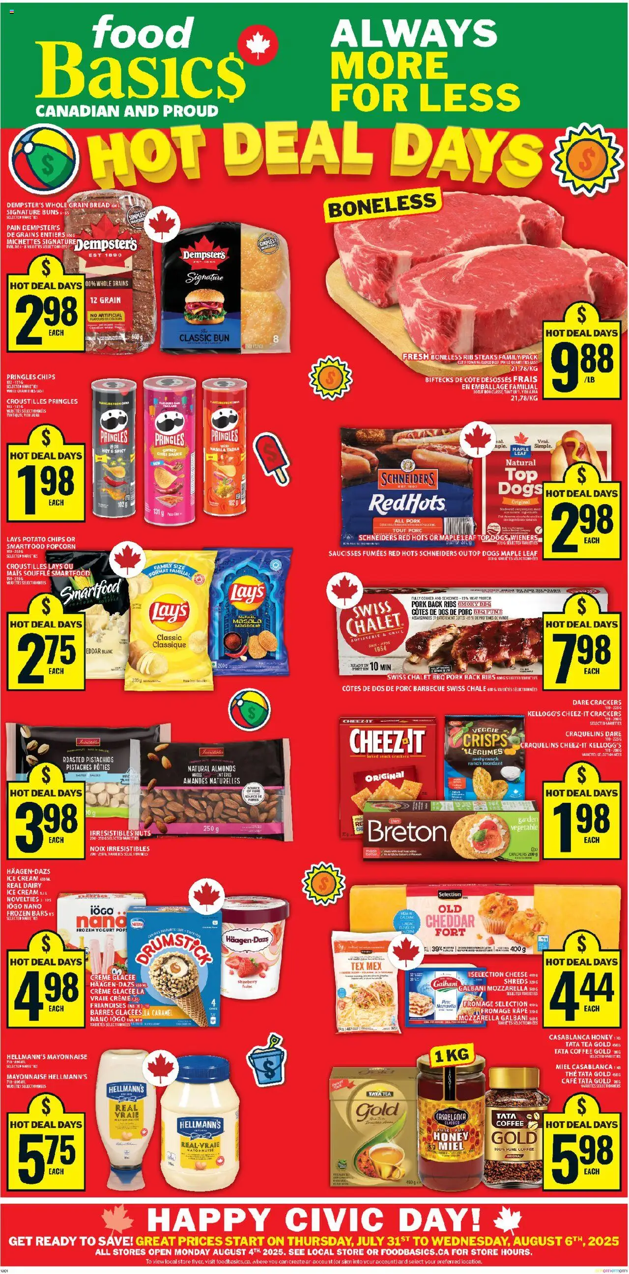 Food Basics flyer valid from Jul 31, 2025 - page number 1