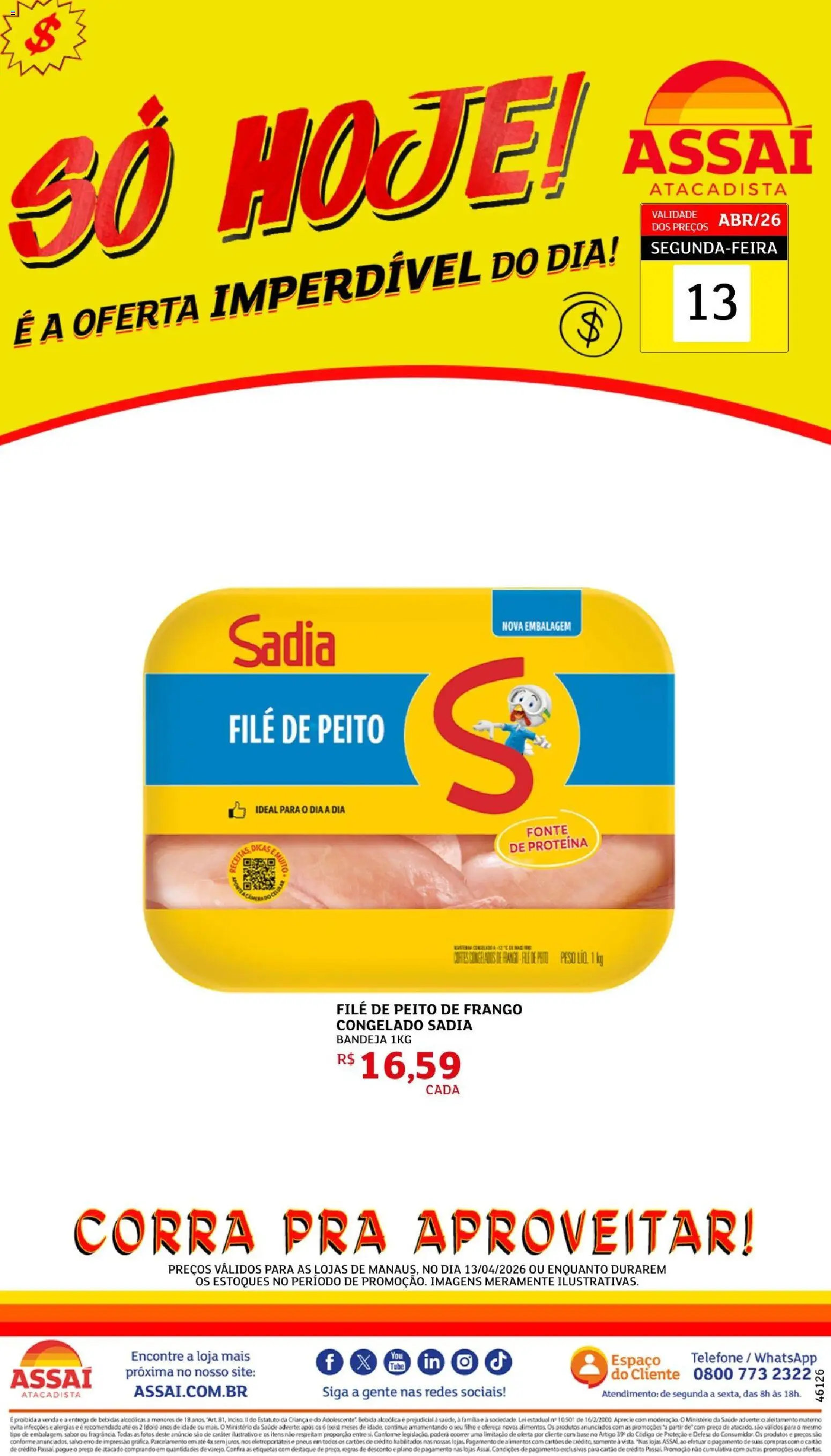 Pré-Visualização do folheto "Assaí Atacadista ofertas - AM" da loja Assaí Atacadista válido a partir de 13/04/2026