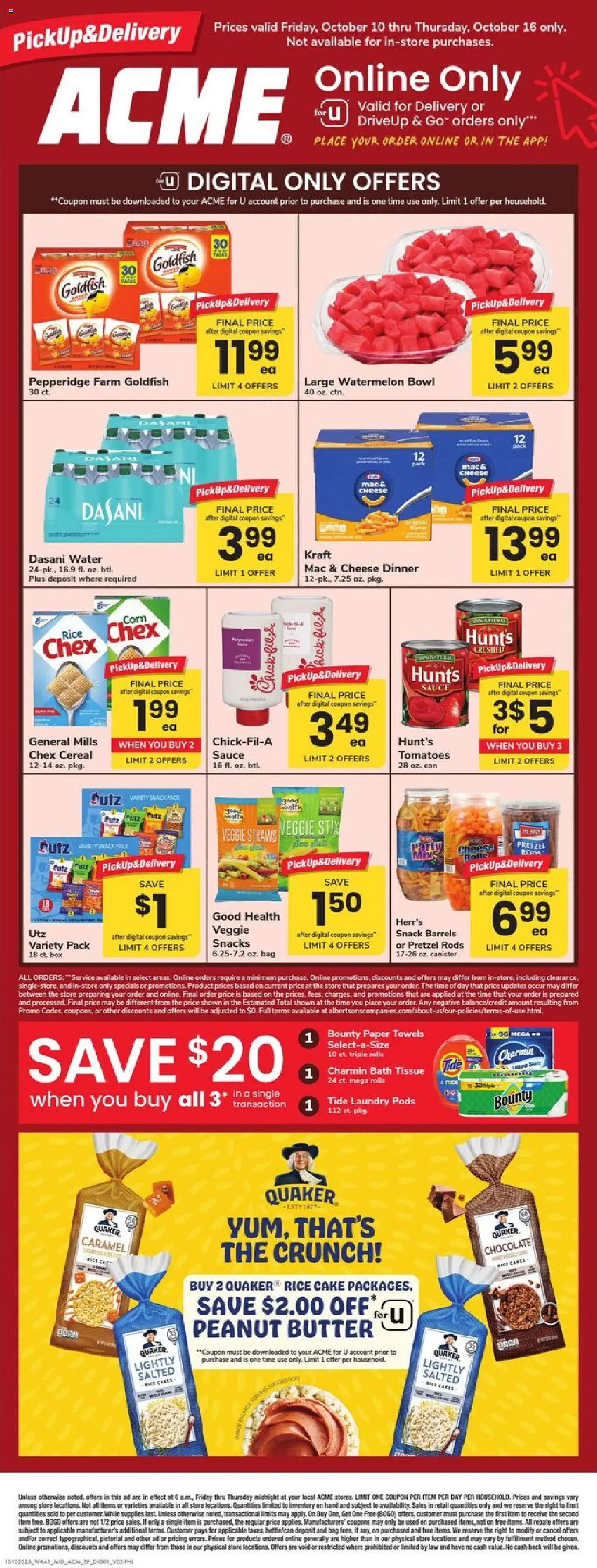 Acme Specialty Publication from 10/10/2025 - Circular, Flyer - Page number 1