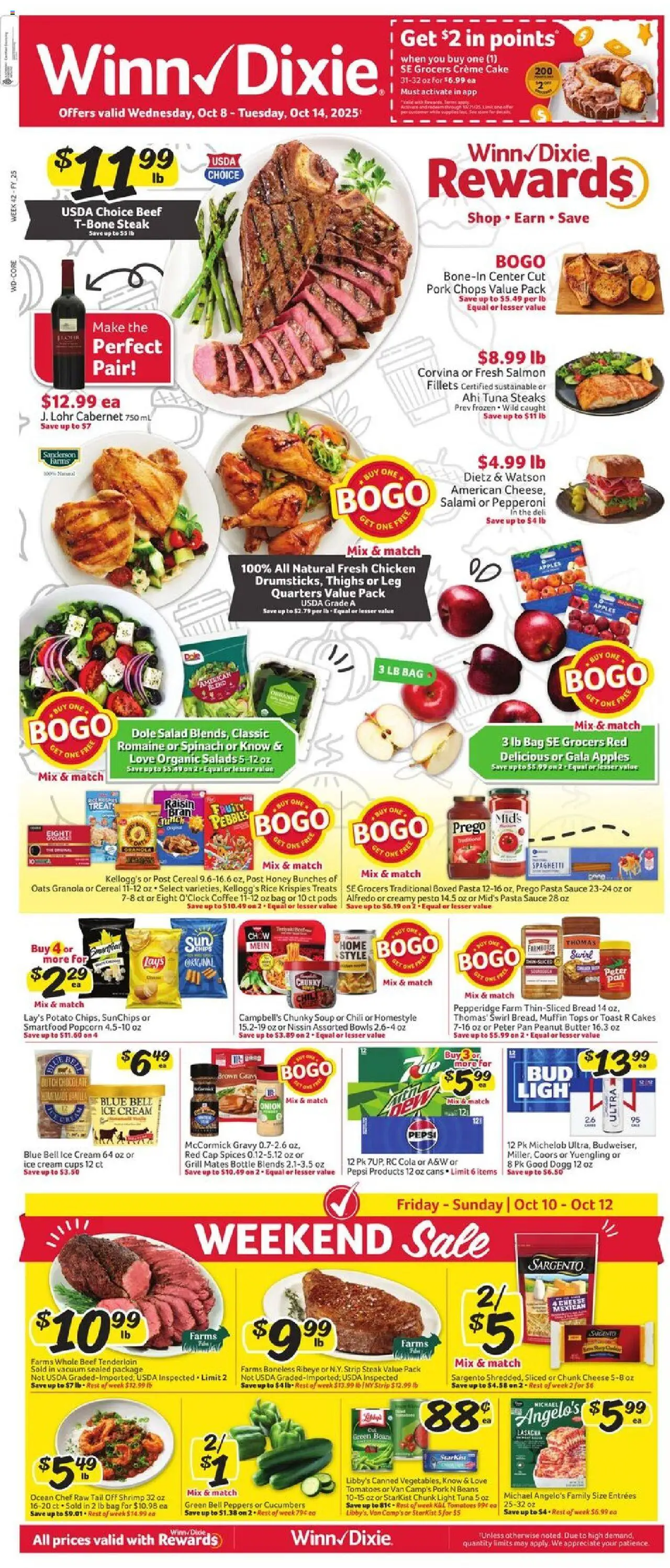 Winn Dixie Weekly Ad from 10/08/2025 - Flyer - Page number 1