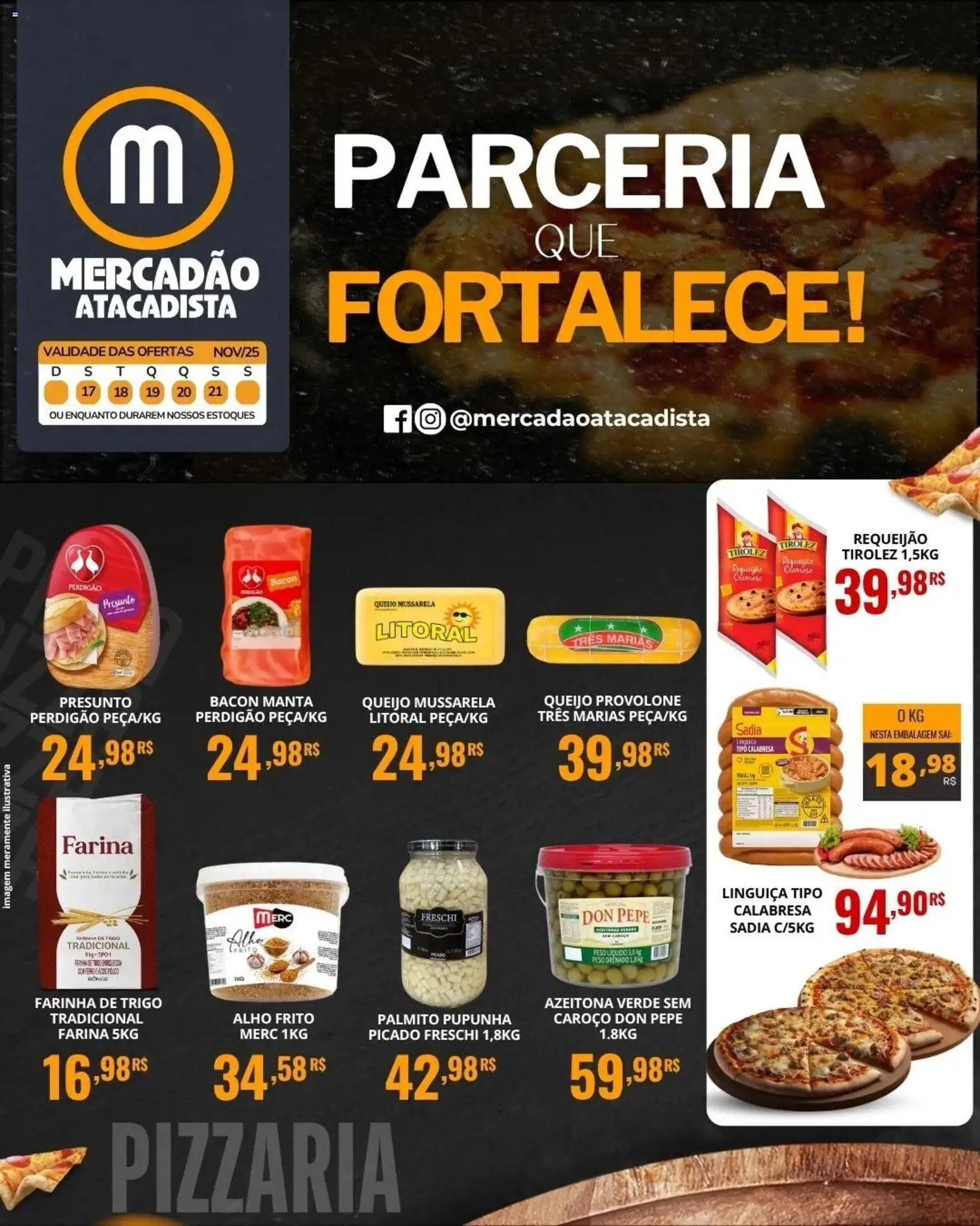 Pré-Visualização do folheto "Ofertas da semana" da loja Mercadão Atacadista válido a partir de 17/11/2025