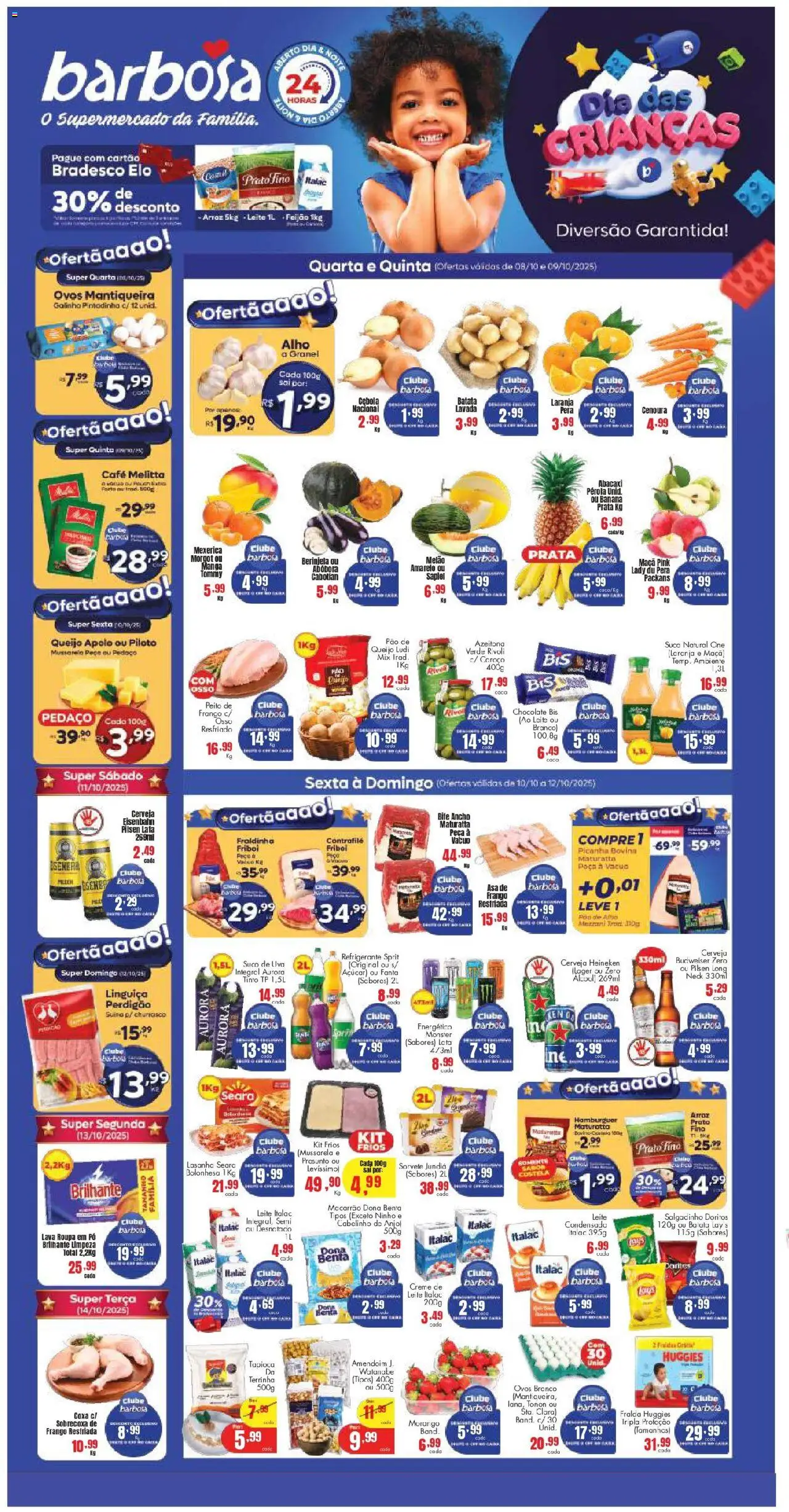 Barbosa Supermercados folheto "Ofertas Rede e Interior" válido a partir de 08/10/2025 - número de página 1