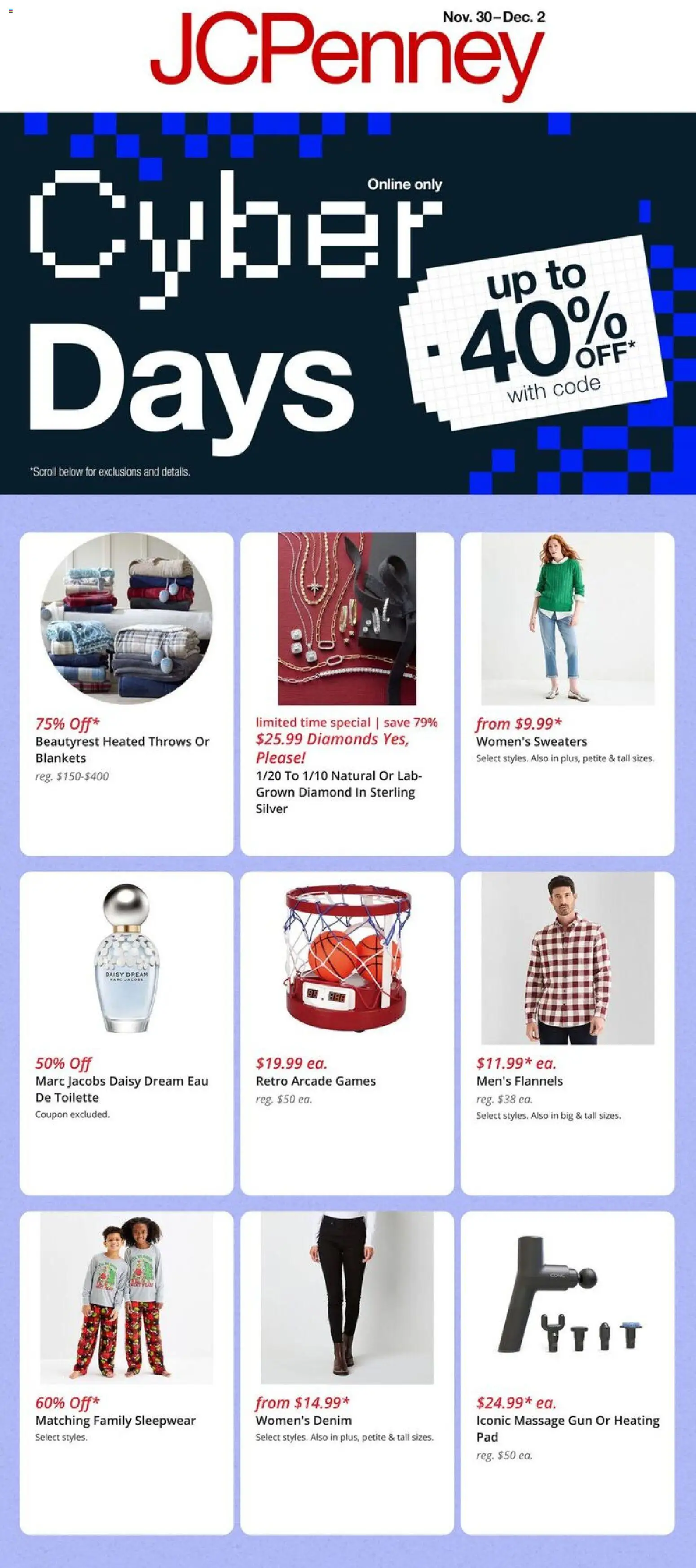 Ad Preview of JCPenney Cyber Sale from 11/30/2025