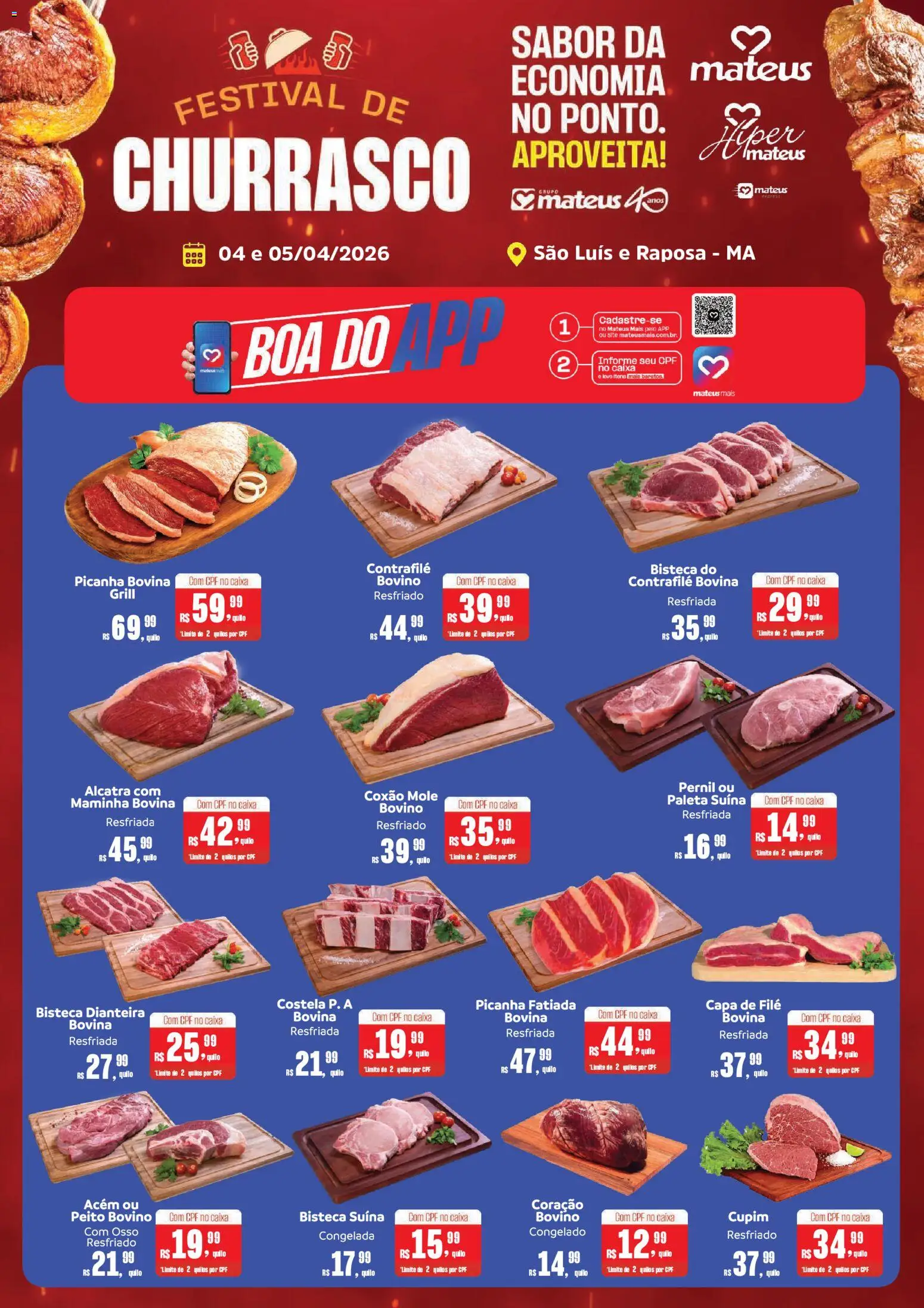 Pré-Visualização do folheto "Mateus ofertas Churrasco da Economia" da loja Mateus válido a partir de 04/04/2026