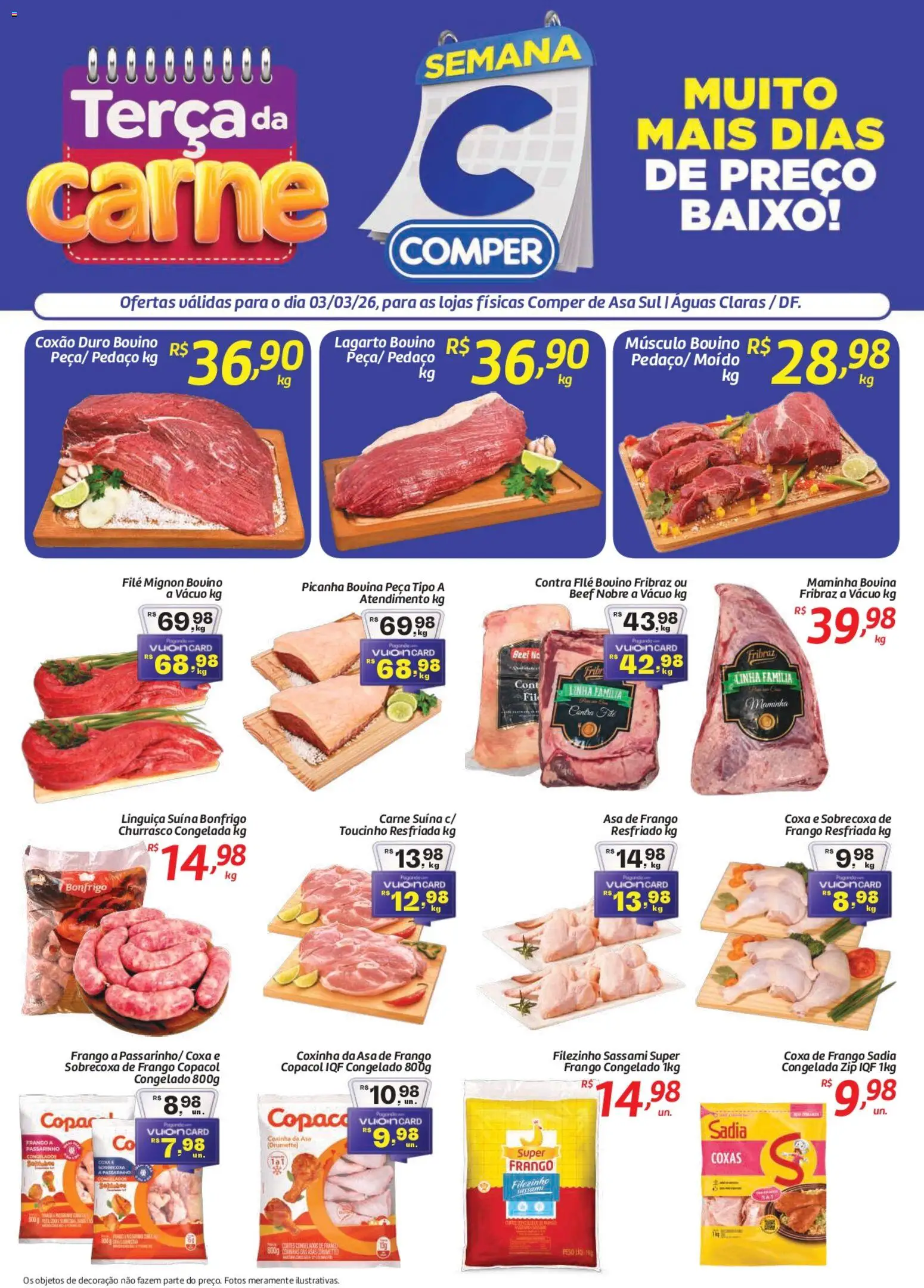Pré-Visualização do folheto "Comper ofertas Terça da Carne" da loja Comper válido a partir de 03/03/2026