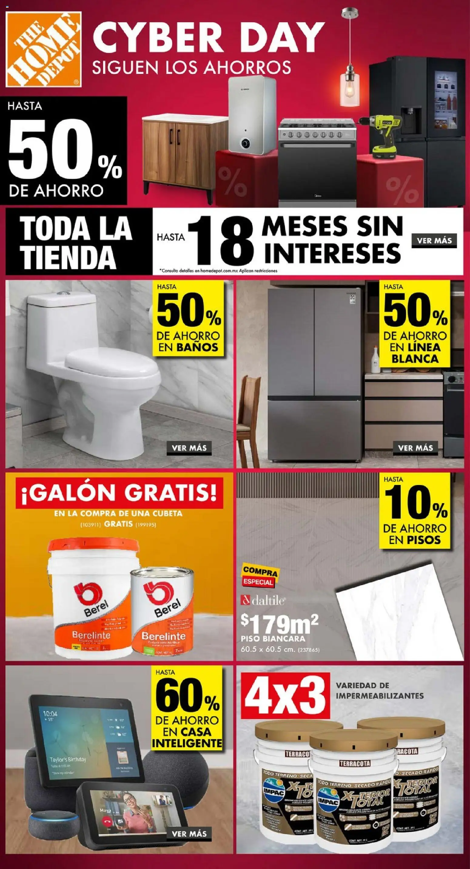 Vista previa las ofertas de la tienda Home Depot - Cyber Day desde el 18/11/2025 