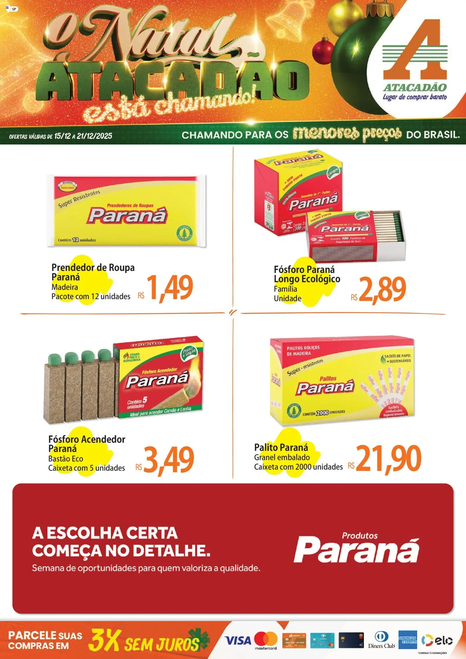 Pré-Visualização do folheto "Ofertas - SP" da loja Atacadão válido a partir de 15/12/2025