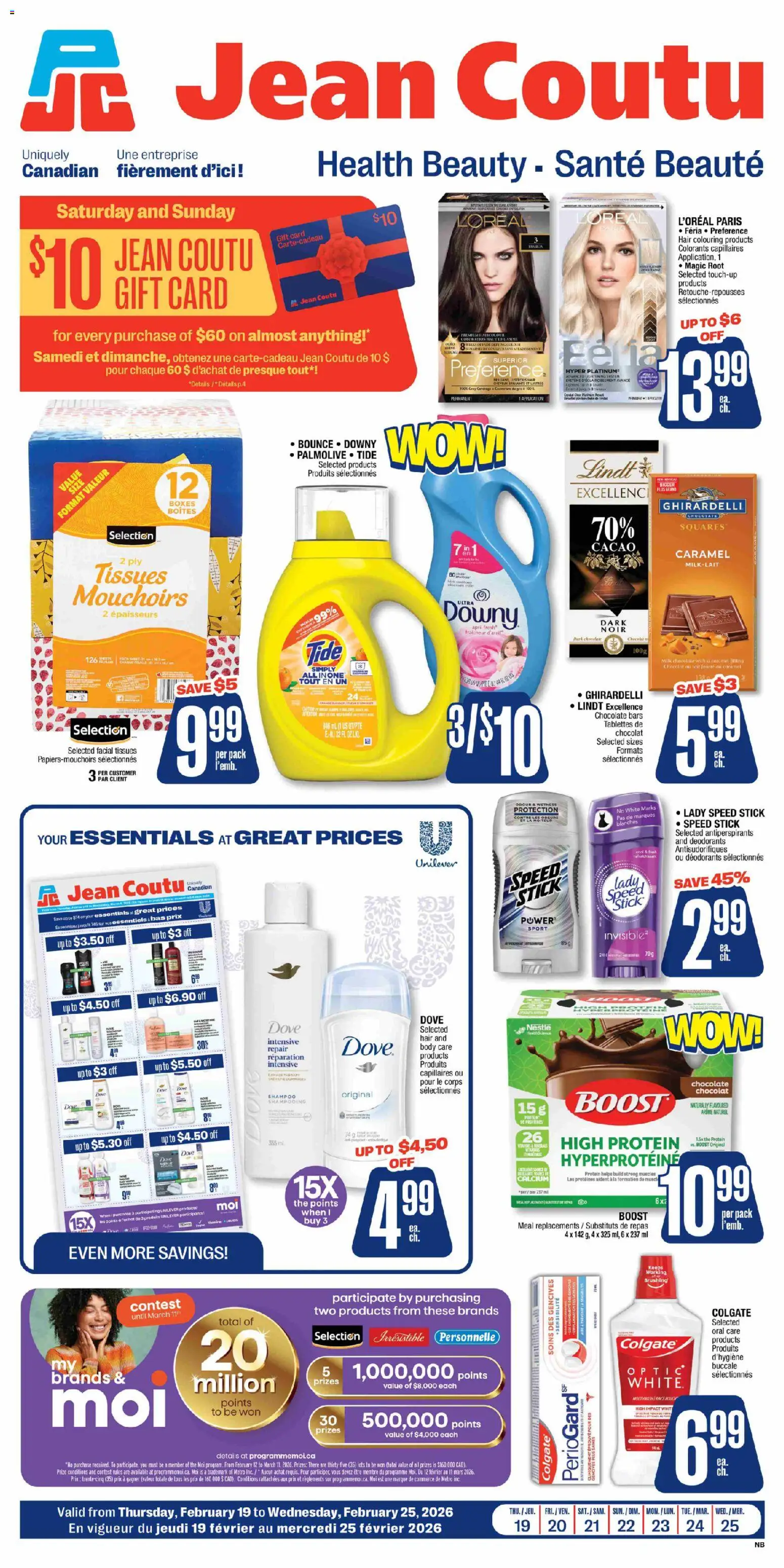 Preview of leaflet Santé beauté from shop Jean Coutu is valid from Feb 19, 2026