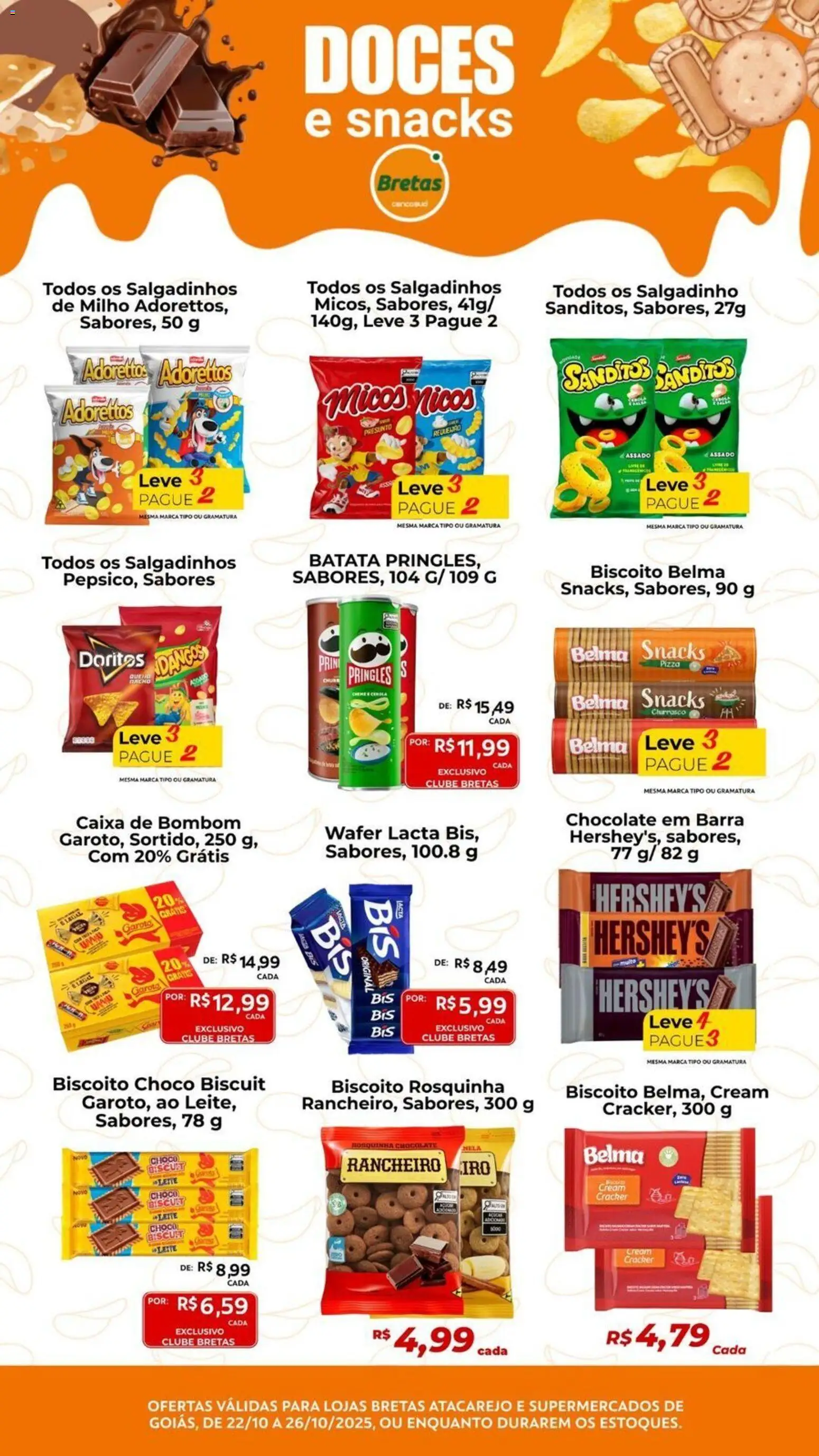 Bretas folheto "Ofertas Snacks" válido a partir de 22/10/2025 - número de página 1
