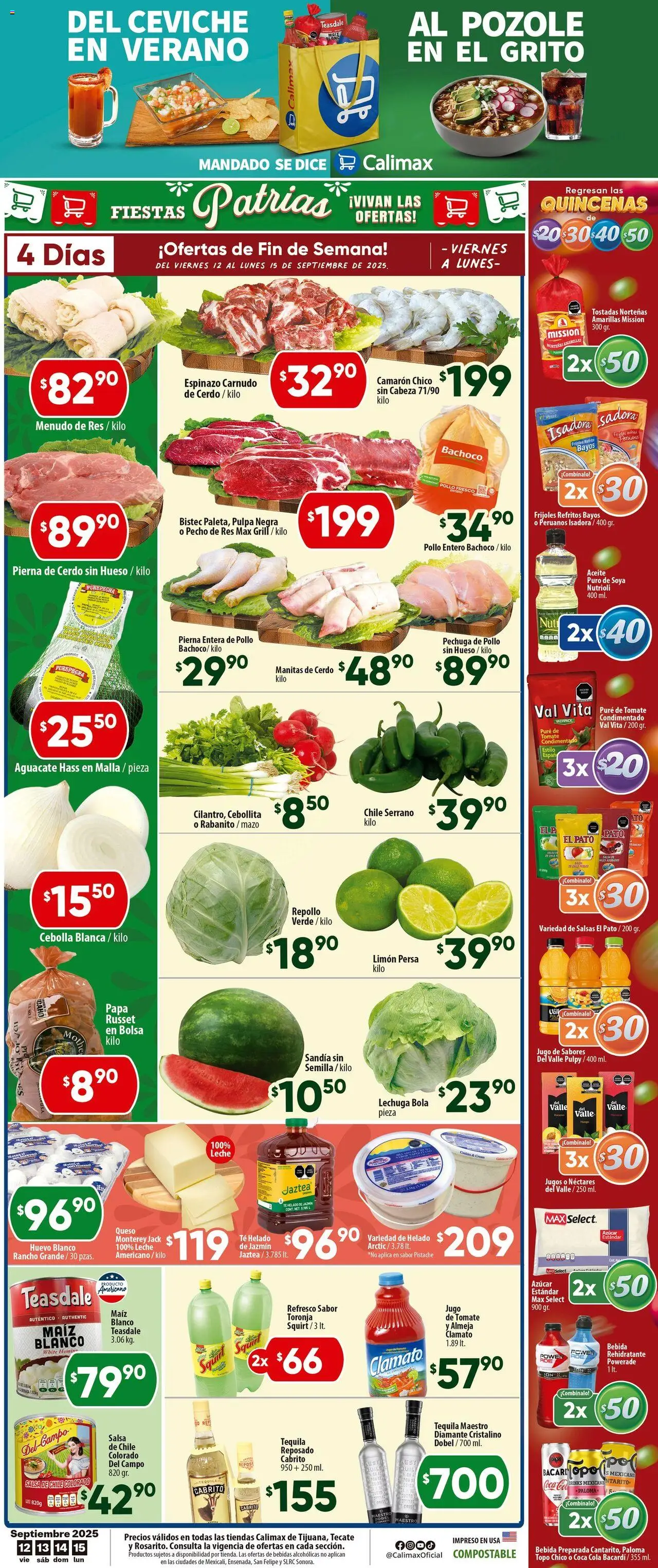 Folleto Tijuana Calimax y sus promociones válidas desde el 12/09/2025 - Número de página 1