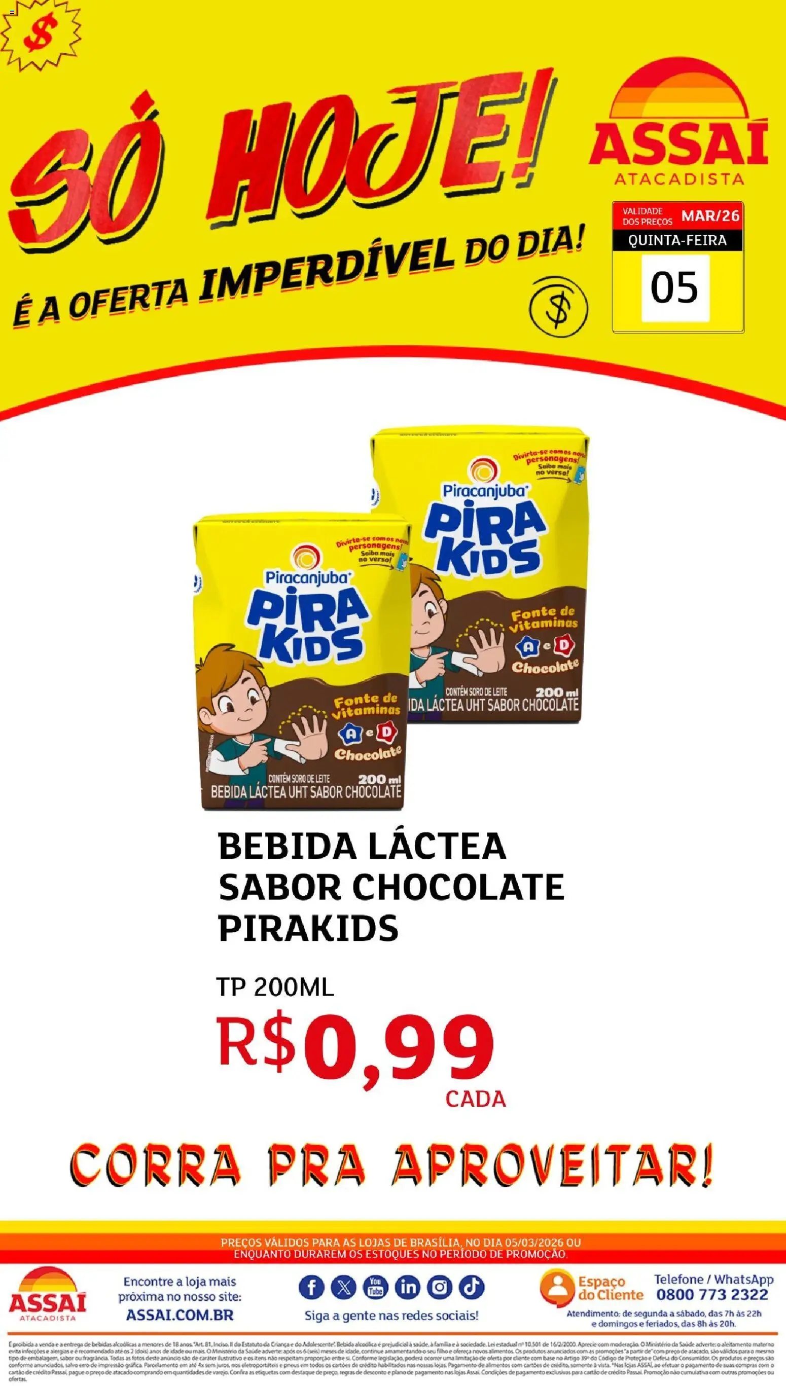 Pré-Visualização do folheto "Assaí Atacadista ofertas - DF" da loja Assaí Atacadista válido a partir de 05/03/2026