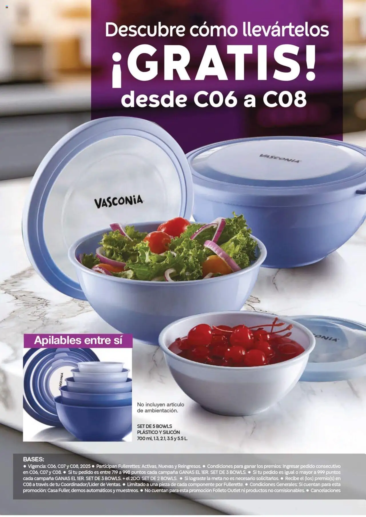 Revista Gana Más C06 2025 Fuller y sus promociones válidas desde el 25/06/2025 - Número de página 2 - Bowl, Campana