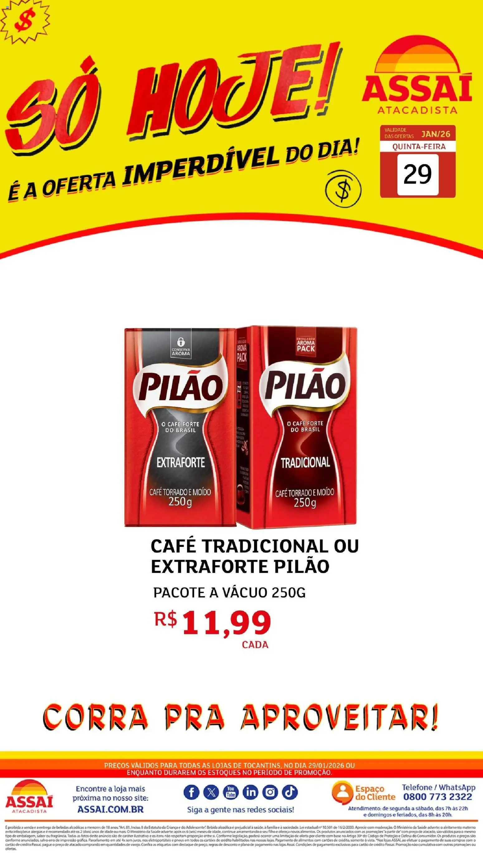 Pré-Visualização do folheto "Encarte - TO" da loja Assaí Atacadista válido a partir de 29/01/2026
