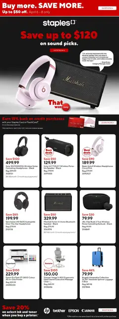 Preview of leaflet Staples weekly flyer / circulaire from shop Staples is valid from Apr 03, 2026