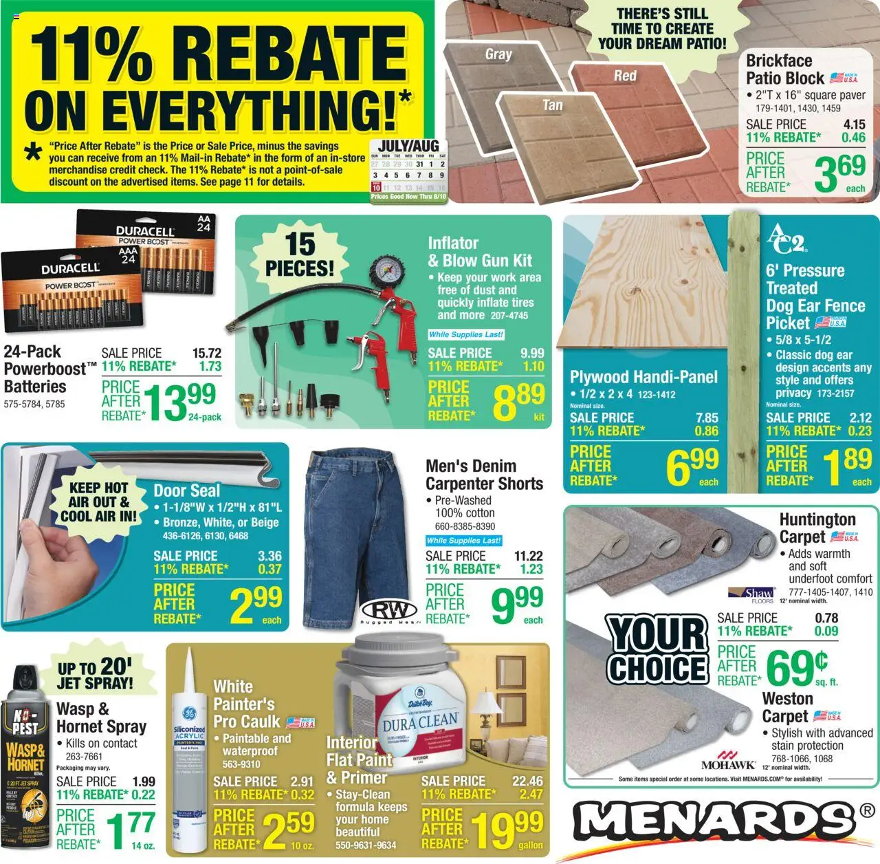 Menards AD from 07/31/2025 >> Weekly ad + Sale ad Preview - Page number 1