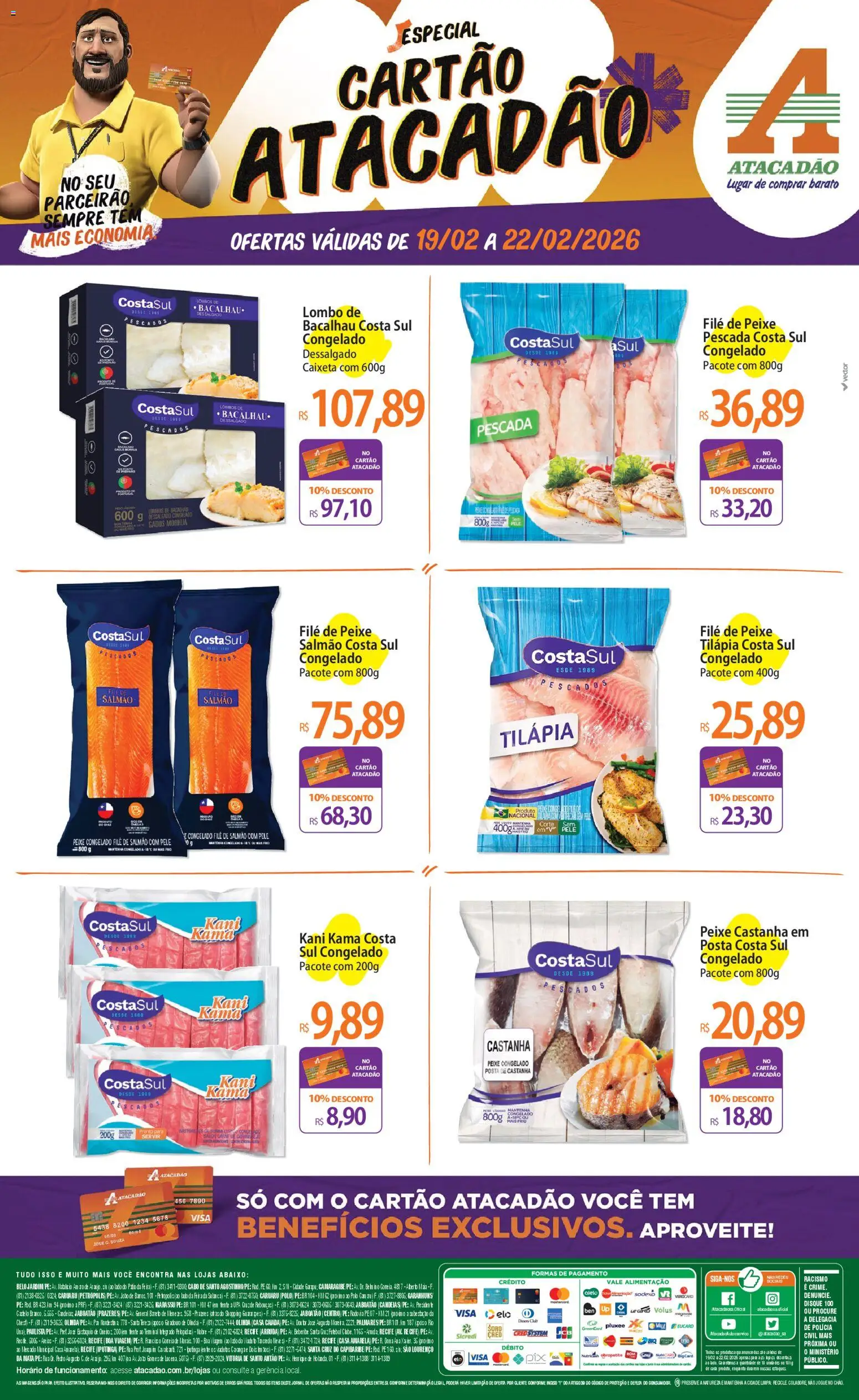 Pré-Visualização do folheto "Ofertas - PE" da loja Atacadão válido a partir de 19/02/2026