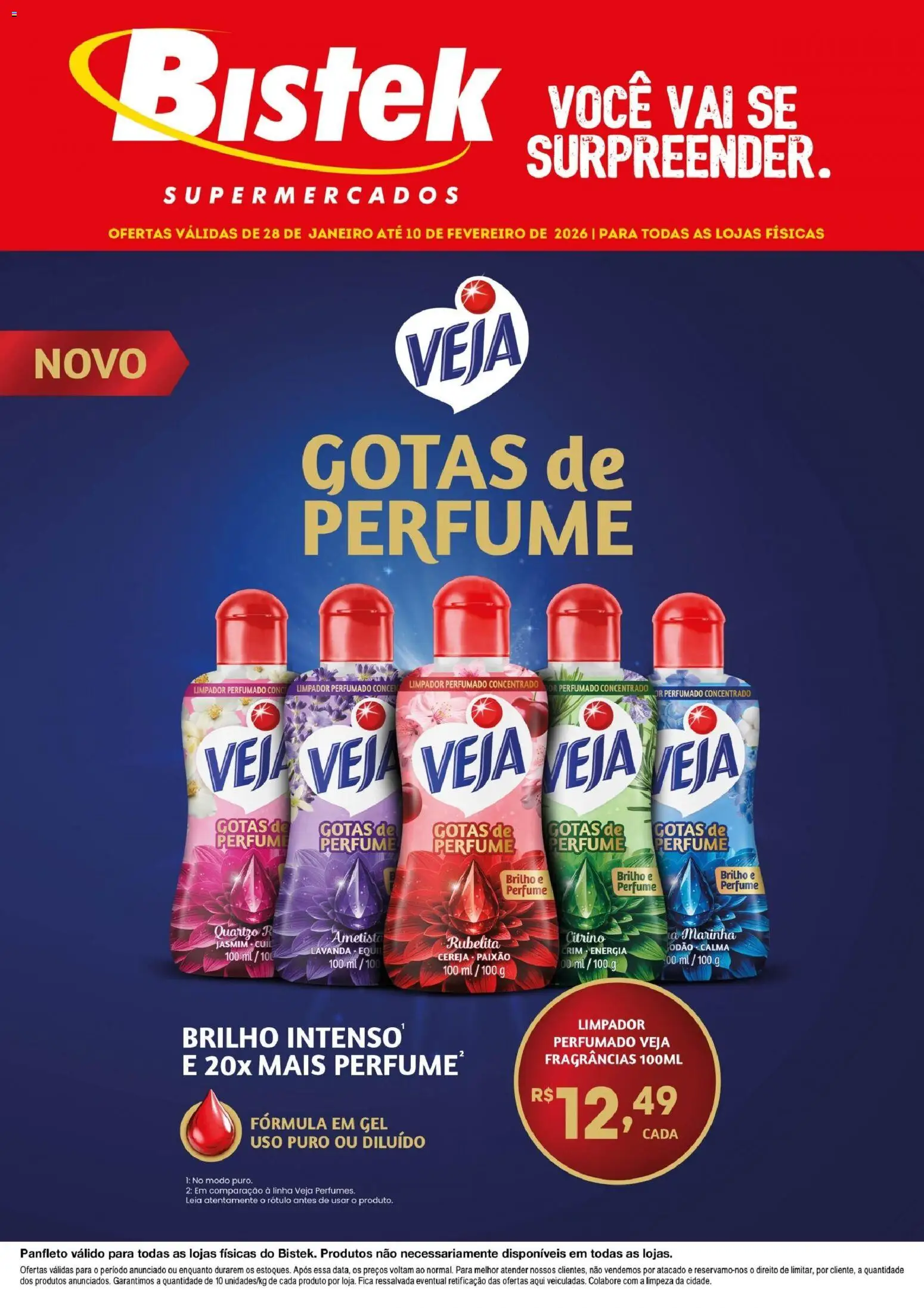 Pré-Visualização do folheto "Ofertas Reckitt " da loja Bistek Supermercados válido a partir de 28/01/2026
