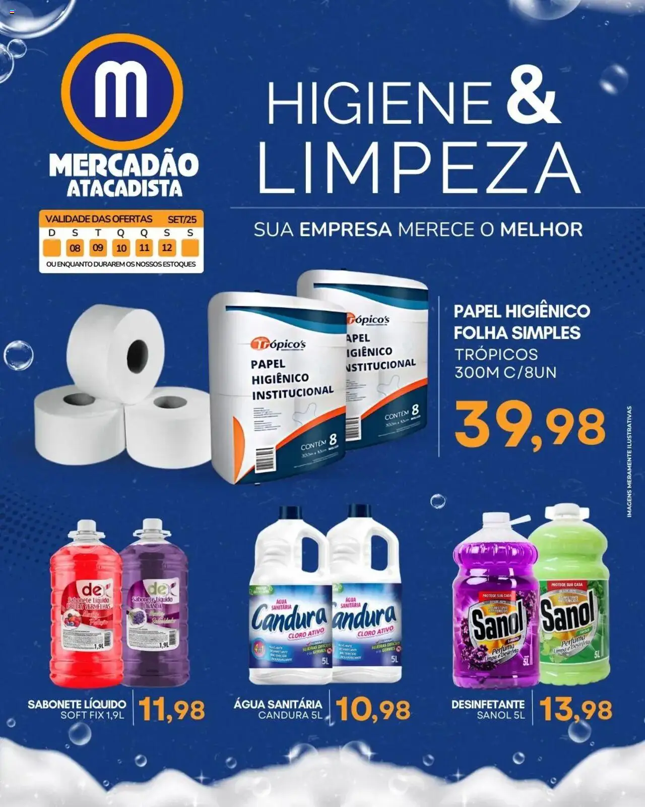 Mercadão Atacadista folheto "Ofertas Higiene e Limpeza" válido a partir de 08/09/2025 - número de página 1