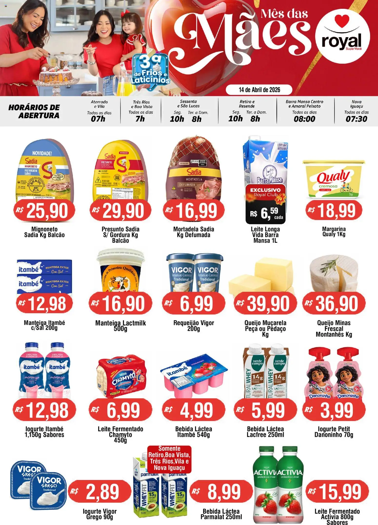 Pré-Visualização do folheto "Royal Supermercados ofertas Terça dos Frios e Laticínios" da loja Royal Supermercados válido a partir de 14/04/2026