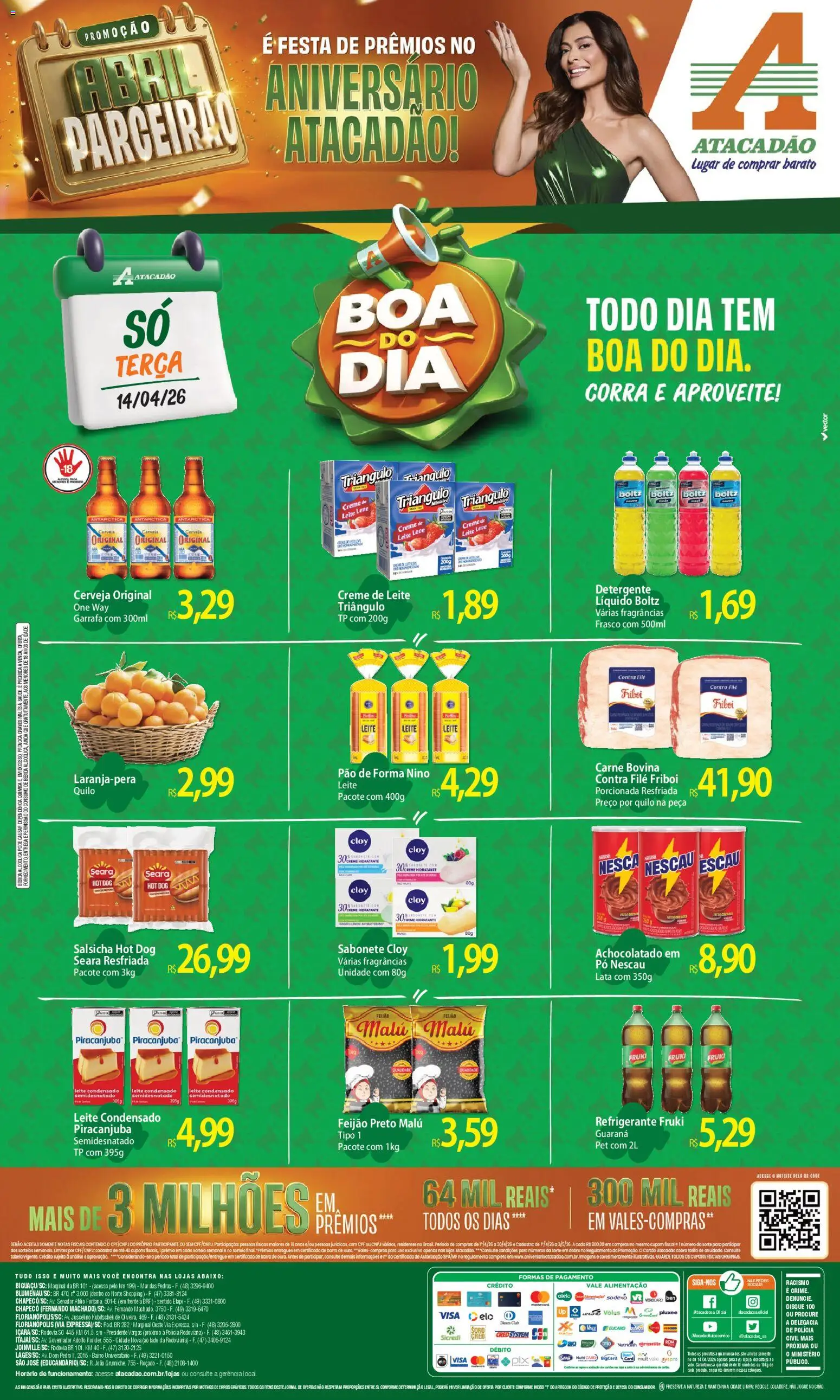 Pré-Visualização do folheto "Atacadão ofertas - SC" da loja Atacadão válido a partir de 14/04/2026
